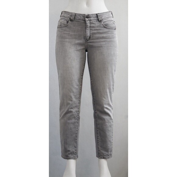 Democracy Ab-solution Gray Ankle Jeans Women’s 16 Stretch Slim Straight Mid Rise - Picture 1 of 10